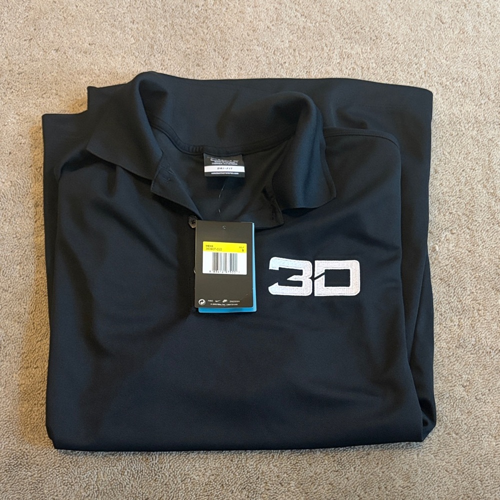 Nike Black Polo Shirt with White Logo